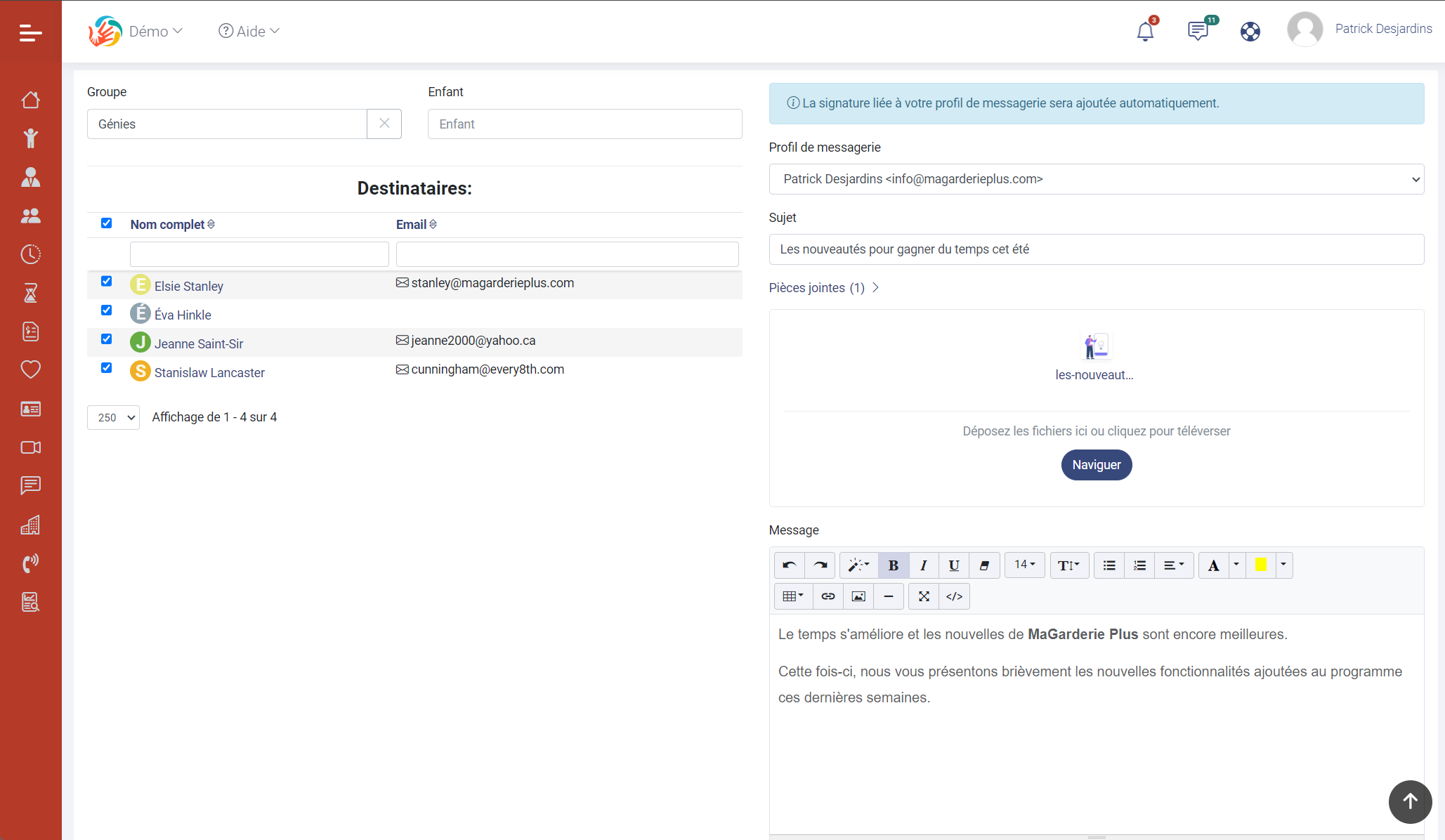 MaGarderie Plus: Les nouveautés pour gagner du temps cet été