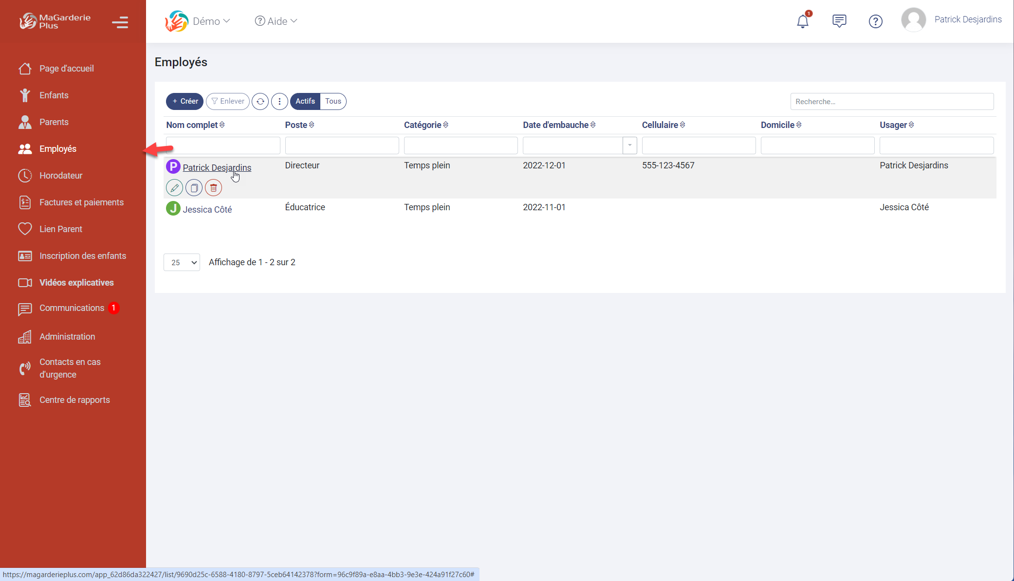 MaGarderie Plus: Module de paie