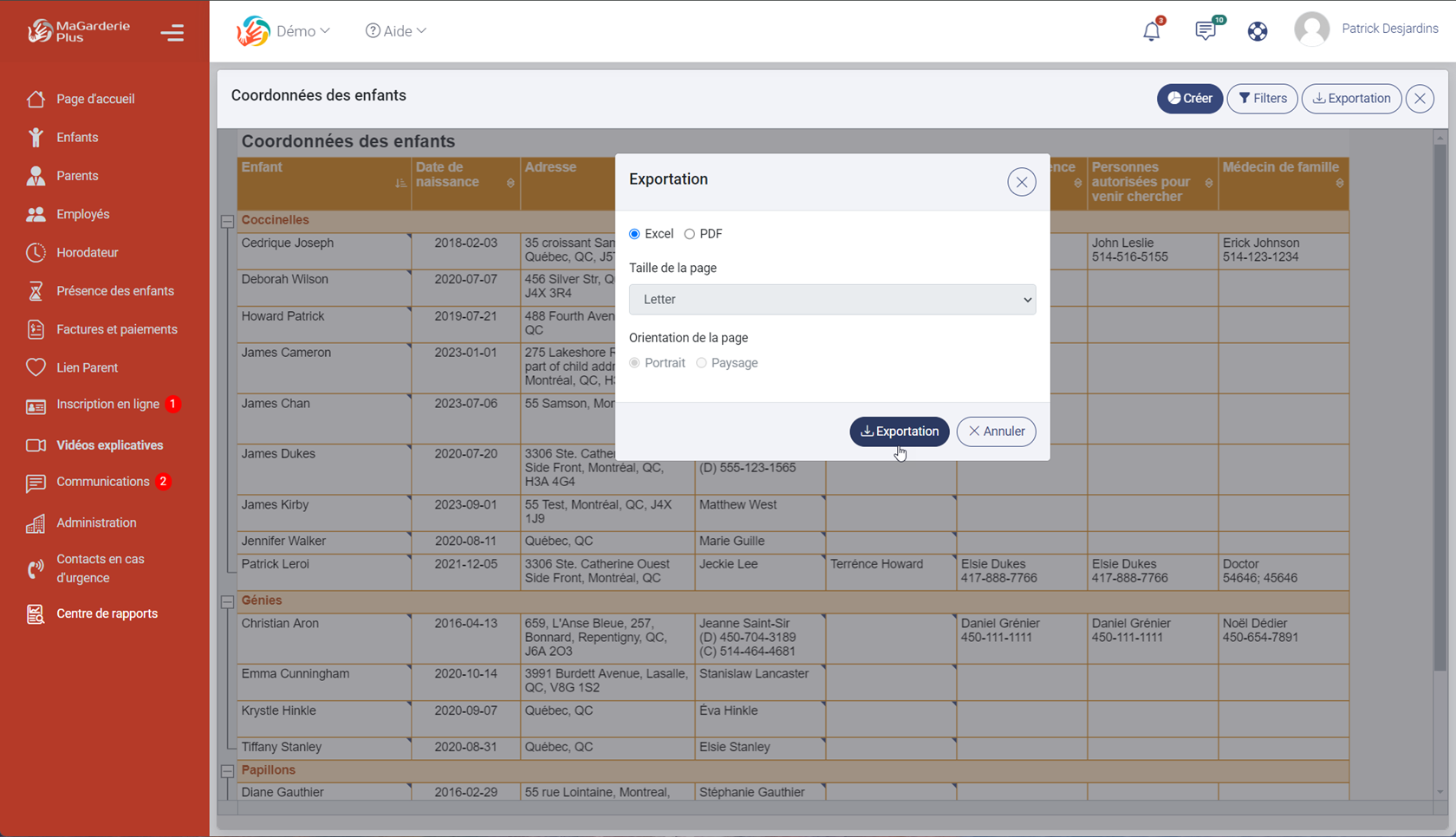 MaGarderie Plus: Nouveaux rapports dans MaGarderie Plus