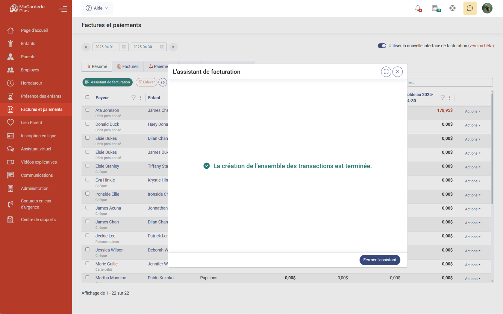 Les dernières améliorations du module de facturation
